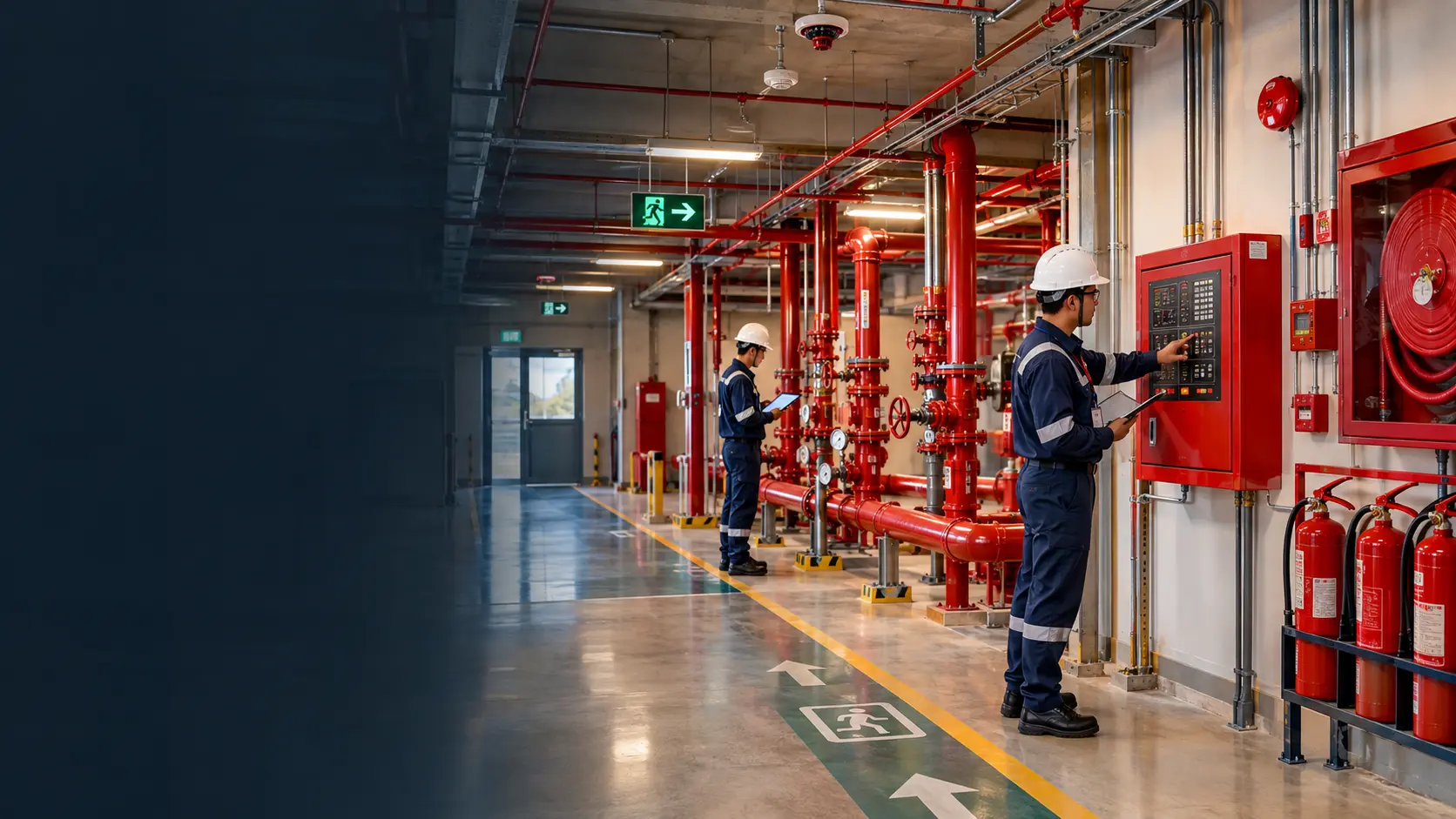 On-site fire safety inspection
